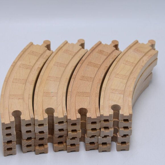 20 x Genuine Thomas Wooden Tracks 6.5 " Curved Tracks Thomas & Friends Engine - Picture 2 of 7